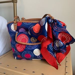 Authentic Coach Multi-Coloured Bag w/matching scarf